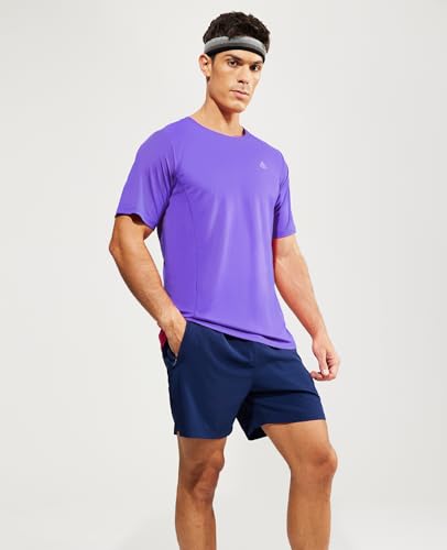 Haimont Men's Purple Crewneck Tee for Pickleball