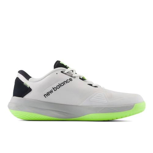 New Balance Men's Pickleball Shoe, White/Lime/Black, Size 10.5