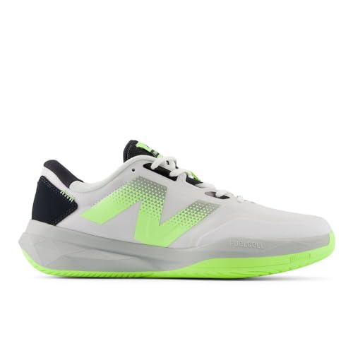 New Balance Men's Pickleball Shoe, White/Lime/Black, Size 10.5