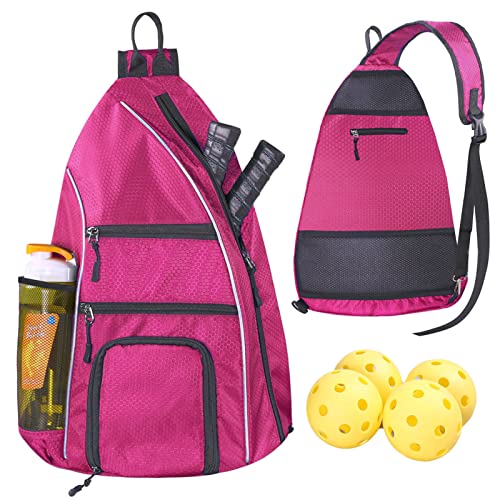 Reversible Crossbody Sling Backpack for Pickleball & Tennis