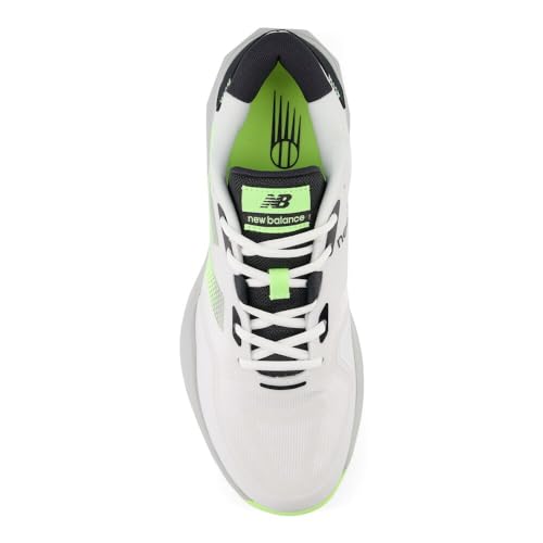 New Balance Men's Pickleball Shoe, White/Lime/Black, Size 10.5