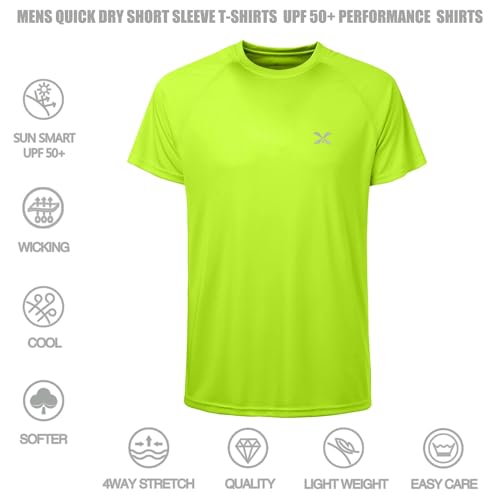 Men's Corna Yellow UPF 50+ Workout Athletic Shirt