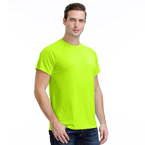 Men's Corna Yellow UPF 50+ Workout Athletic Shirt