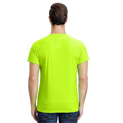 Men's Corna Yellow UPF 50+ Workout Athletic Shirt