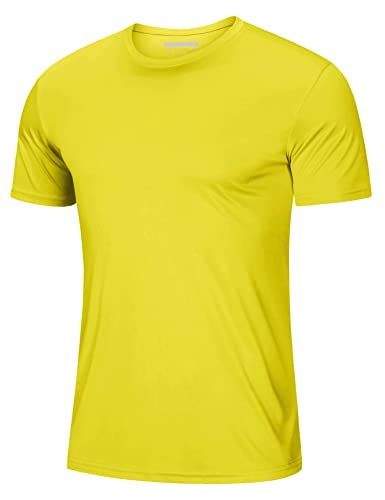 Men's Yellow UPF 50 Dry Fit Athletic Tee