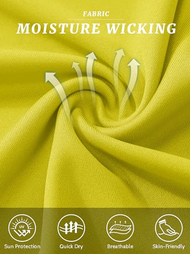 Men's Yellow UPF 50 Dry Fit Athletic Tee