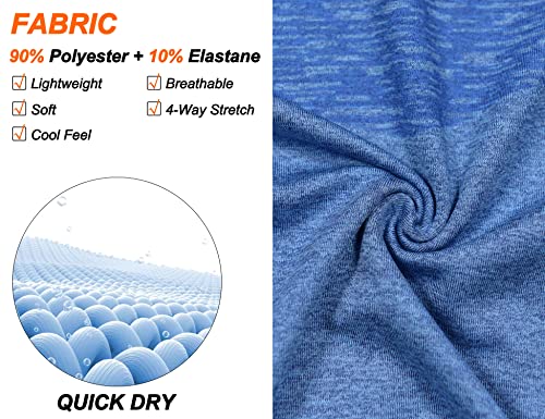 Men's UV Protection Quick Dry Pickleball Tee - Blue