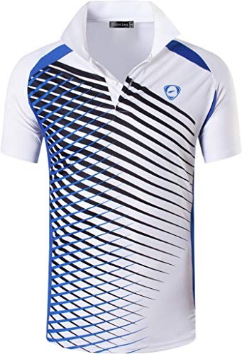 Men's Quick Dry Polo T-Shirt for Pickleball - White