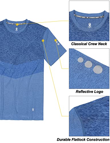 Men's UV Protection Quick Dry Pickleball Tee - Blue