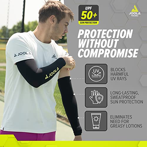 JOOLA UV Arm Sleeves - UPF 50+ - Moisture Wicking - Cooling - 2 Pack - Black