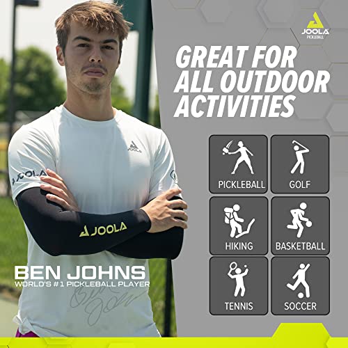 JOOLA UV Arm Sleeves - UPF 50+ - Moisture Wicking - Cooling - 2 Pack - Black