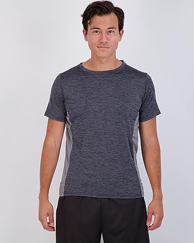 Men's Quick Dry Crew Neck Athletic T-Shirt 5-Pack