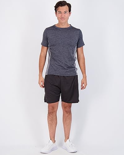 Men's Quick Dry Crew Neck Athletic T-Shirt 5-Pack