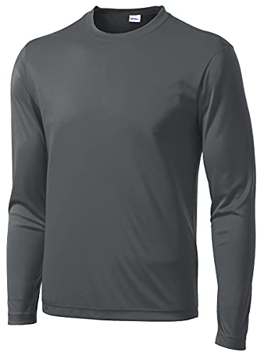 Opna Men's Long Sleeve Athletic Shirts - Iron Grey