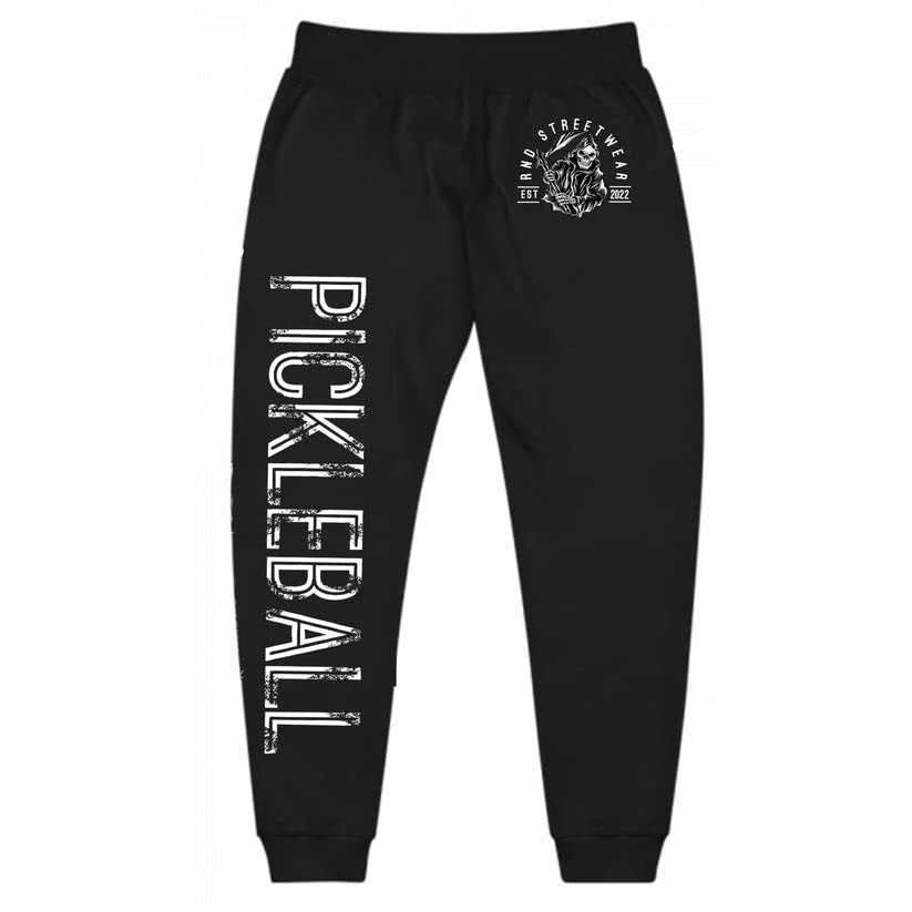 Pickleball Black Joggers/Sweatpants (X-Large) by RND Accessories
