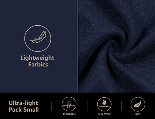 Men's Thermal Hybrid Hiking Jacket, Dark Blue, Size L