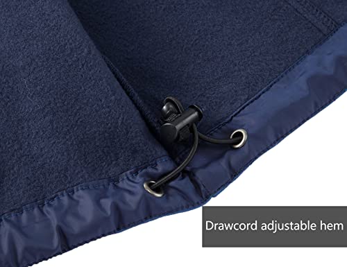 Men's Thermal Hybrid Hiking Jacket, Dark Blue, Size L