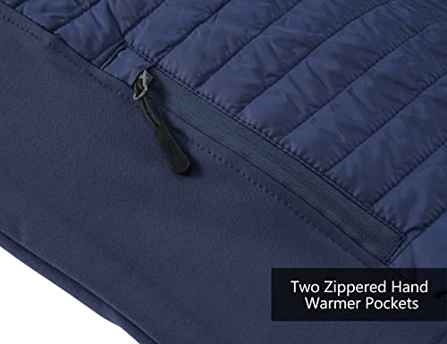 Men's Thermal Hybrid Hiking Jacket, Dark Blue, Size L