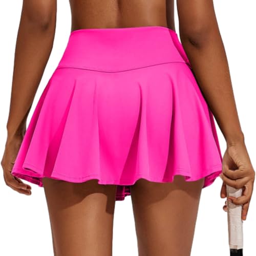 PINSPARK Women's High Waist Solid Pickleball Skirt