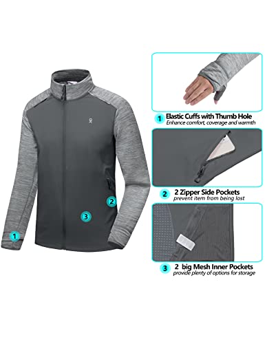 Men's Quick Dry Running Jacket with Thumbholes