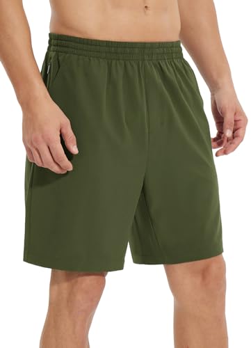 BALEAF Men's Quick Dry Green Pickleball Athletic Shorts