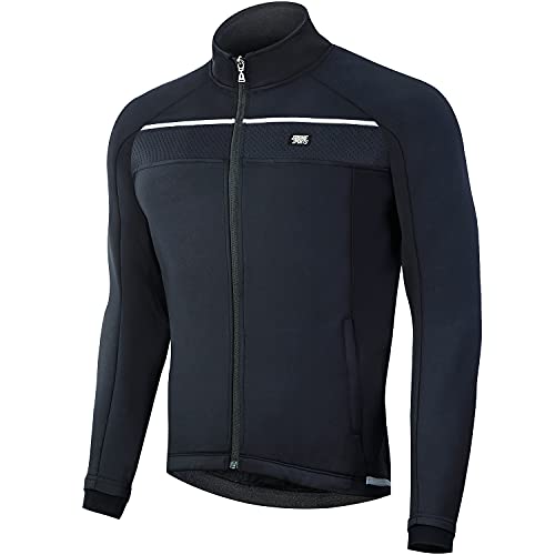 Souke Sports Men's Winter Cycling Jacket Reflective Black