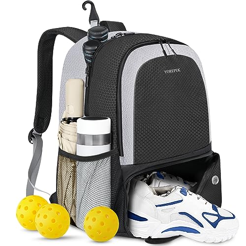 YOREPEK Pickleball Backpack with Shoe Compartment for Men and Women