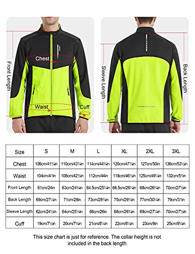Men's Reflective Windproof Pickleball Jacket Black/Green Large
