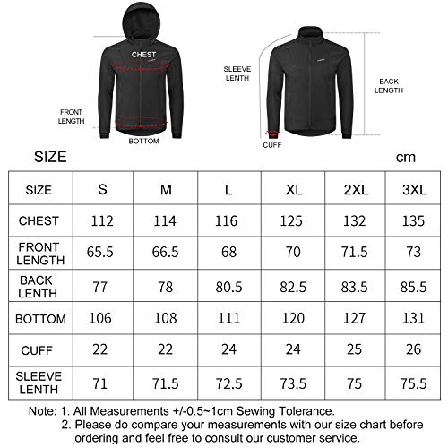 INBIKE Men's Black Soft Shell Windproof Jacket with Hood