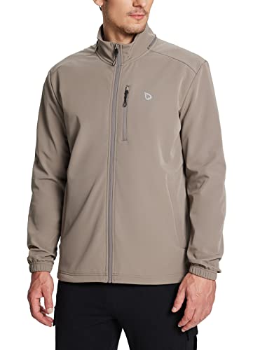 Men's Fleece-Lined Softshell Jacket with Removable Hood, XL