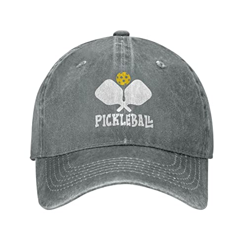 Waldeal Adjustable Pickleball Baseball Cap, Vintage Gray Hat