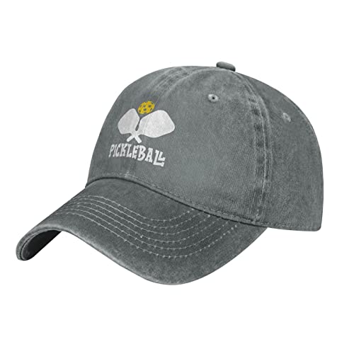 Waldeal Adjustable Pickleball Baseball Cap, Vintage Gray Hat
