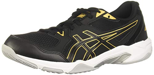 ASICS Men's Gel-Rocket 10 Court Shoes, Black/Gold