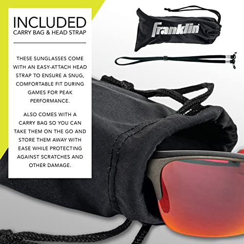 Franklin Sports Pickleball Sunglasses - UV Athletic Shades, Red