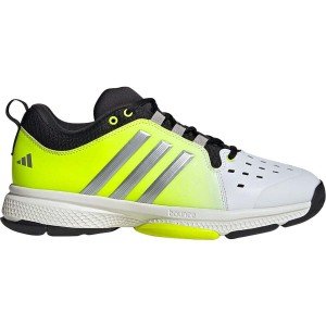 Adidas Men's Court Pickleball Sneaker, White/Silver/Black, Size 10.5