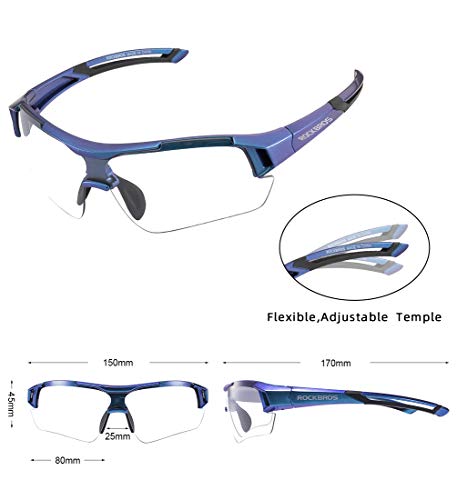 Unisex Photochromic Pickleball Sunglasses: UV Protection Purple Blue