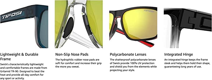 Tifosi Optics Swick Sunglasses - Onyx/Blue Fade Sky