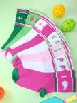 Dink Ball Pattern Athletic Socks - 8 Pairs