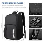 Large Pickleball Bag for 4-10 Paddles, Black