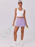 Womens High Waisted Pickleball Golf Skirt - Purple