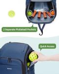 Pickleball Backpack with Shoe Compartment - Navy