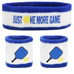 3-Piece Moisture-Wicking Sweatband Set for Pickleball