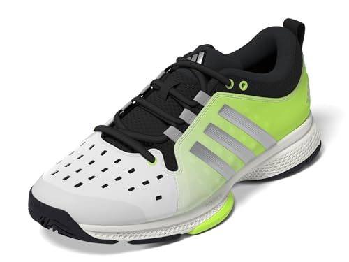 Adidas Men's Court Pickleball Sneaker, White/Silver/Black, Size 10.5