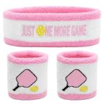Pickleball Sweatband Set: 2 Wristbands & Headband