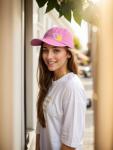 Embroidered Heart Pink Pickleball Hat for All