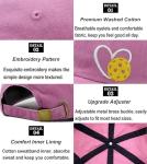 Embroidered Heart Pink Pickleball Hat for All