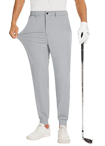 Light Grey Men's Pickleball Athletic Tapered Jogger Pants