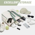 G4Free Off-White Pickleball Tote Bag with Compartments