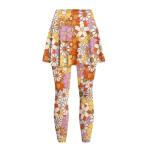 Hippie Flower Women's Pickleball Skirted Leggings