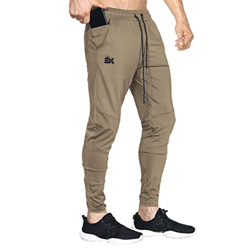 BROKIG Men's Lightweight Workout Sweatpants, Beige XL